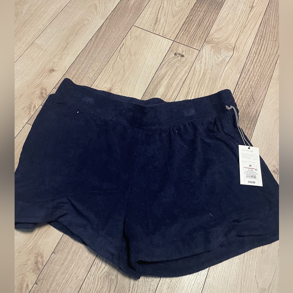 A new day brand from Target terry cloth navy shorts